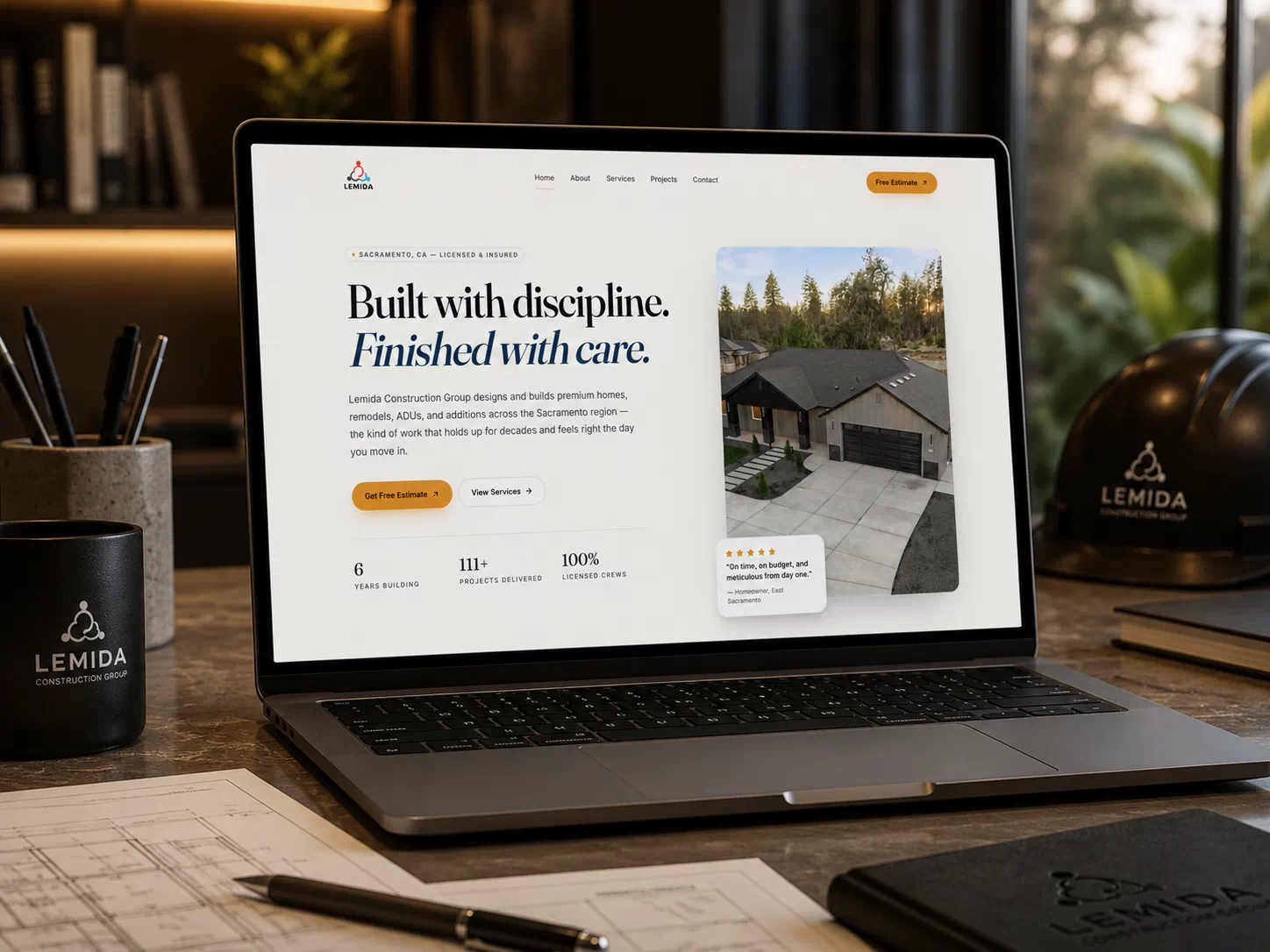 Lemida Construction Group — website designed by VT Studio