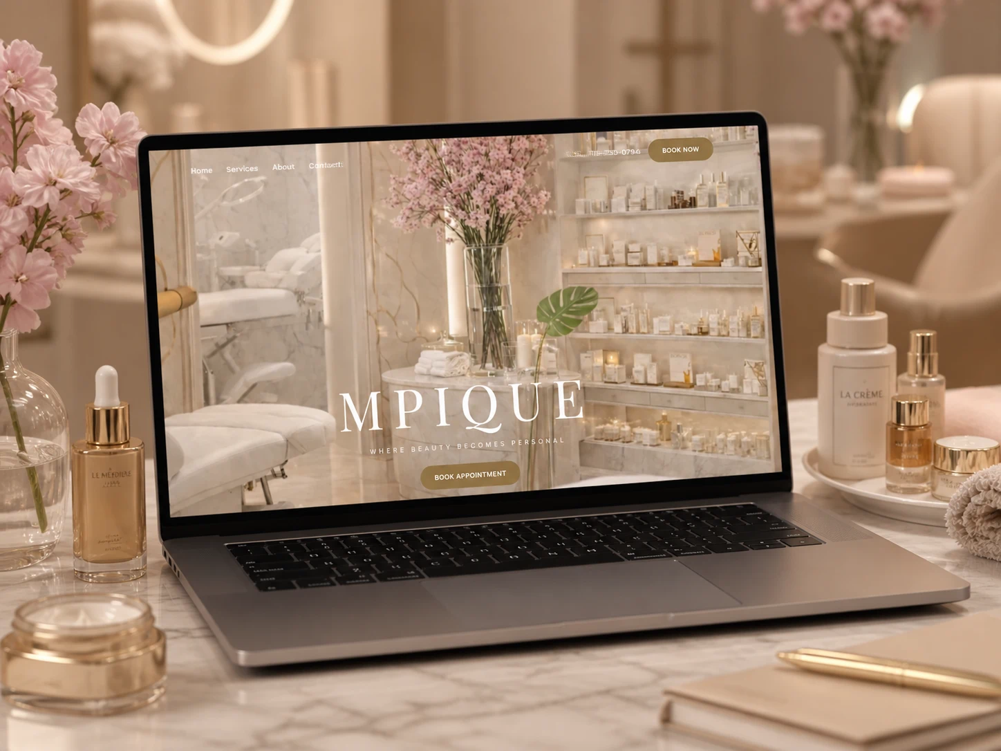 MPIQUE Skincare & Beauty — website designed by VT Studio